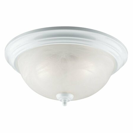 15 In. White Incandescent Flush Mount Ceiling Light Fixture